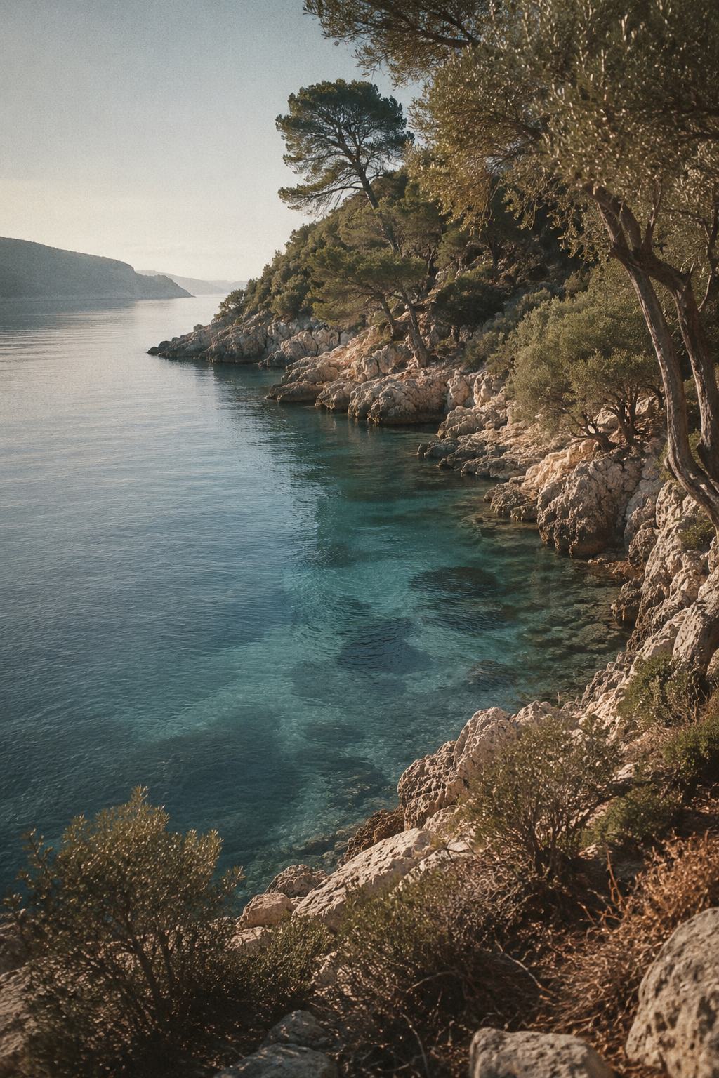 Koy ve deniz manzarası